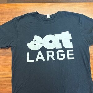 Barbell Black Graphic Tee with White Print